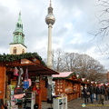 Berlin Christmas market between the city hall and St Mary's Church